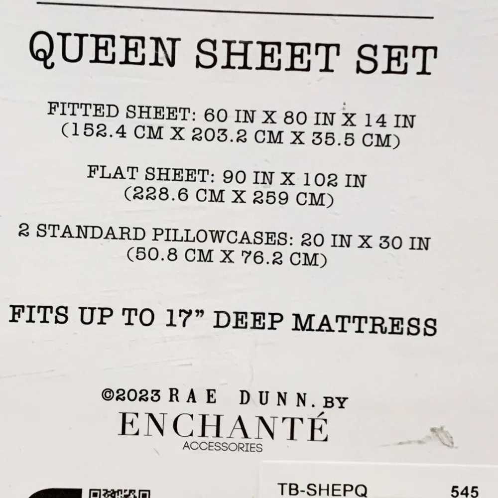 Rae Dunn Spooky Skeletons Black Cat Sheet Set - QUEEN - NEW
